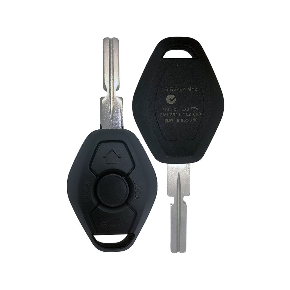 BMW 1995-2007 3-Button Remote Head Key   FCC:  LX8 FZV - 315 Mhz