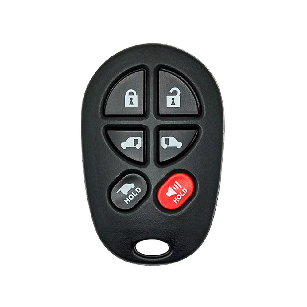 Toyota Sienna 2004-2017 6-Button Remote w/ Sliding Doors   FCC: GQ43VT20T - 315 Mhz