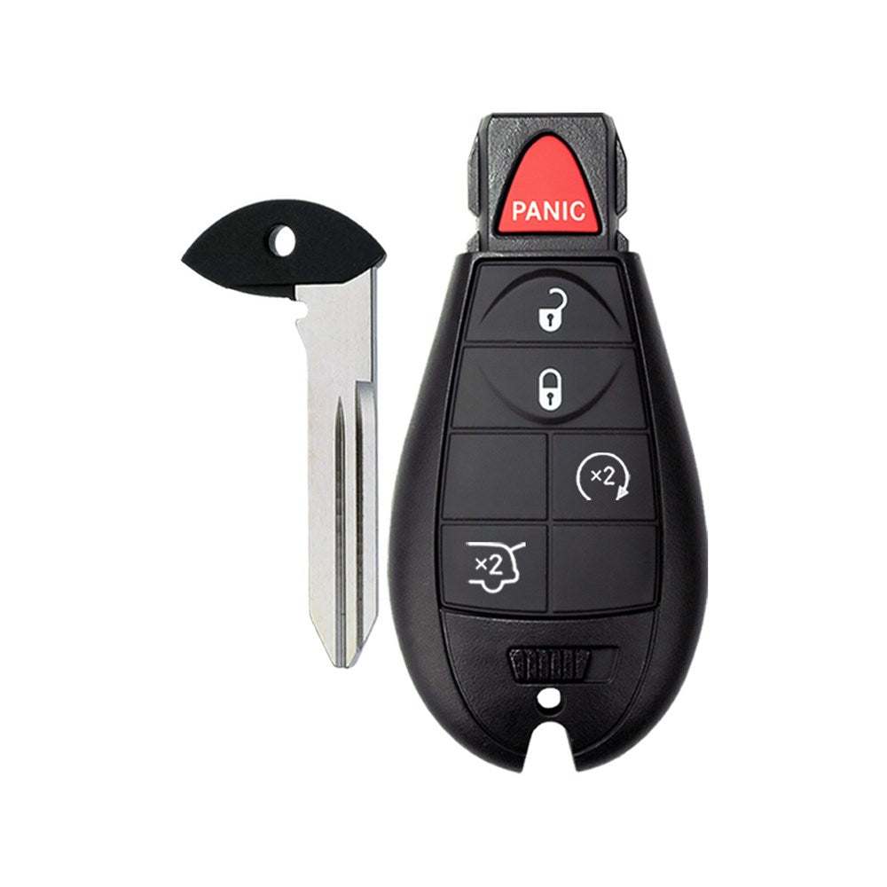 Jeep Commander/Grand Cherokee 2006-2013 5-Button FOBIK NO KEYLESS GO  #9   FCC:  IYZ-C01C - 433 Mhz