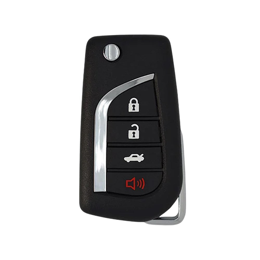 Toyota 2004-2010 4-Button Flip Remote Head Key w/ Trunk NEW STYLE   FCC: GQ43VT20T - 315 Mhz